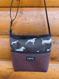 Bernie Brown Purse-Dog Print