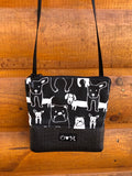 Stella Black Cross Body Purse-Dogs