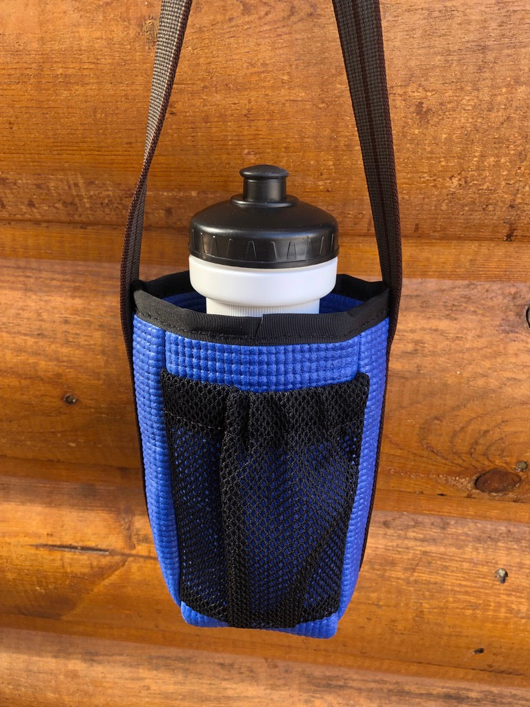 Ajax Blue Water Bottle Holder/Purse- Dot Geometric Print Fabric