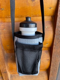 Ajax Gray Water Bottle Holder/Purse-Dog Print