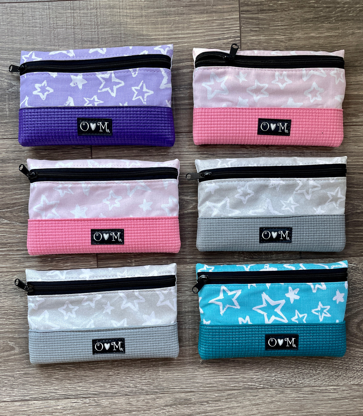 Gray Clutch-Stars print Fabric