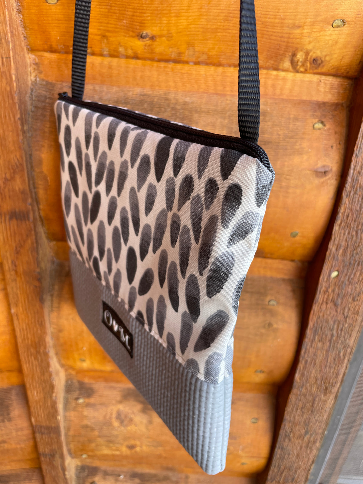 Stella Gray Cross Body-Raindrop Print Fabric