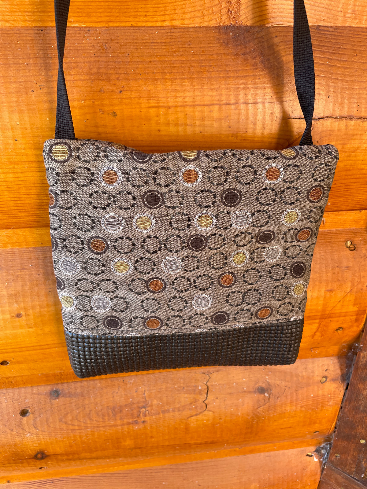 Black Lola- Brown Dot fabric