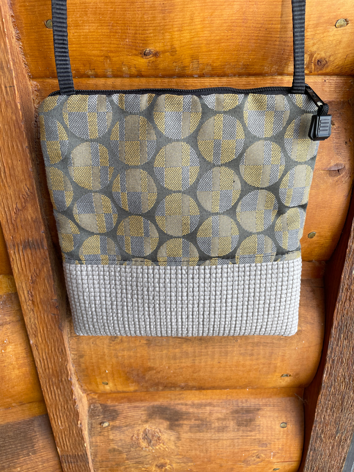 Stella Gray Cross Body-Circle Print Fabric