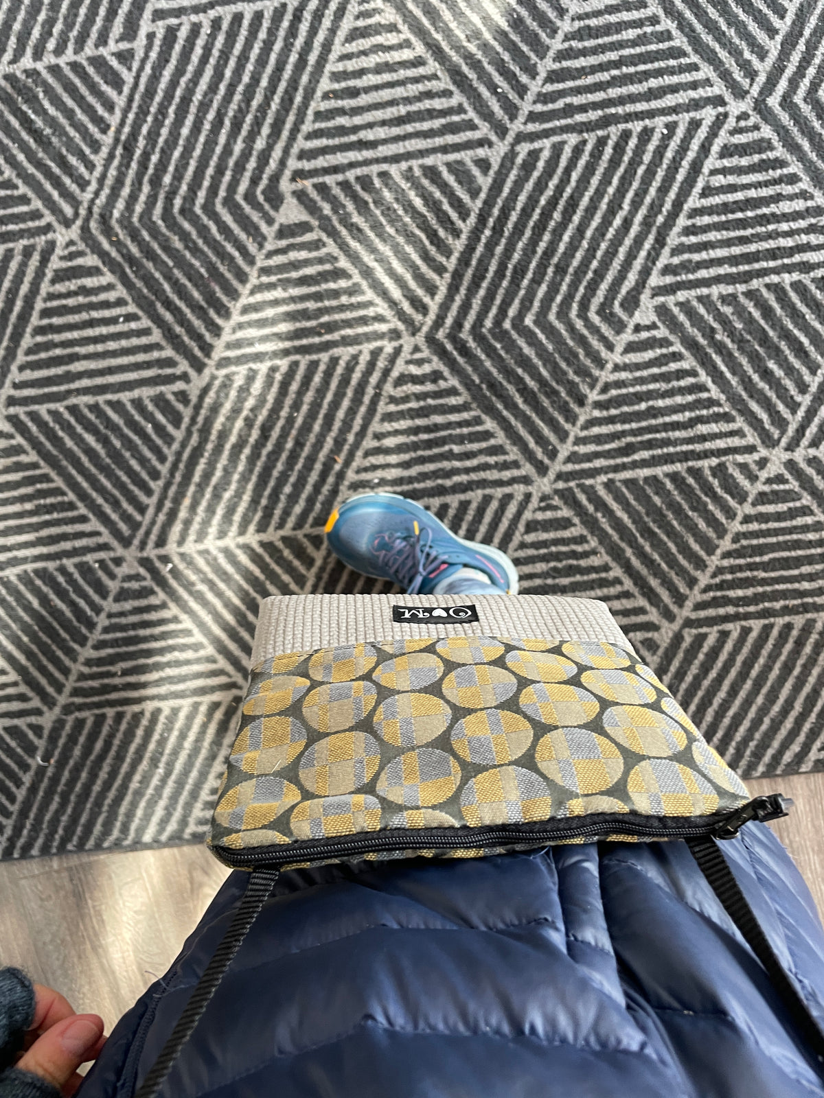 Stella Gray Cross Body-Circle Print Fabric