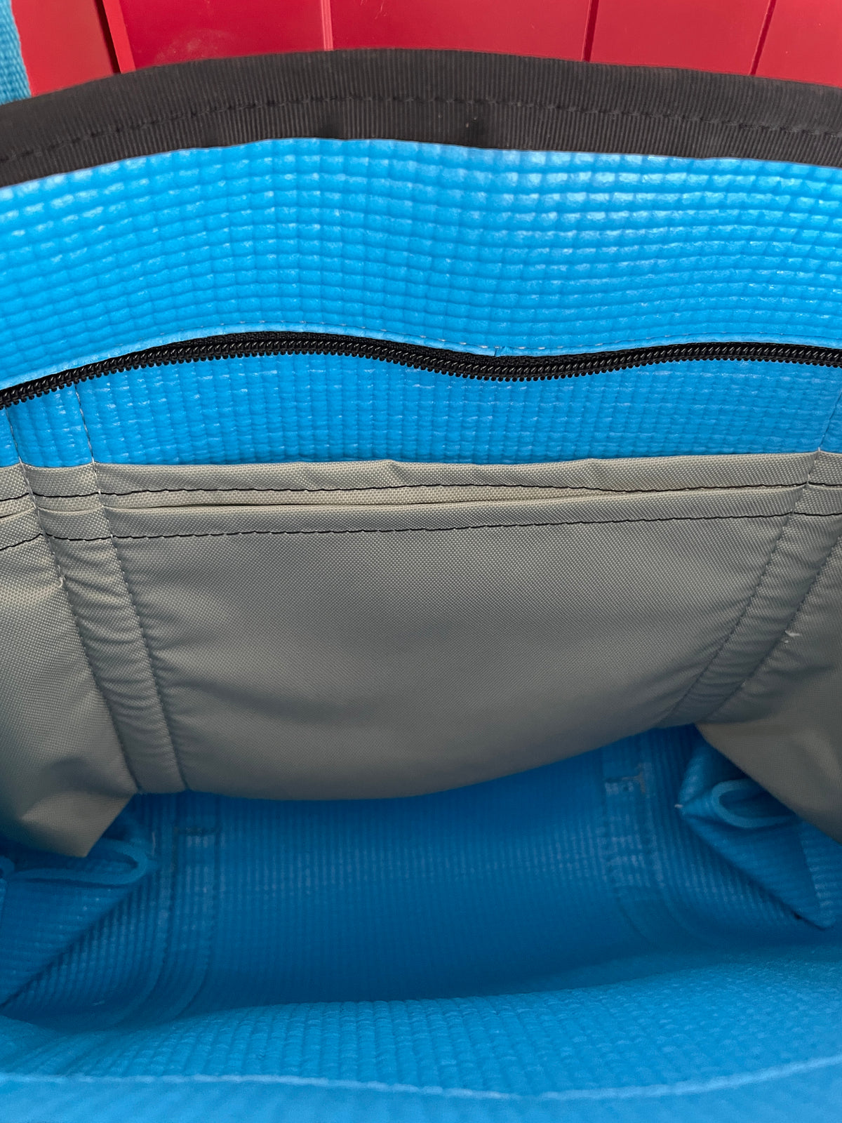 Teal Zip Tote-Merle ZIPPER top