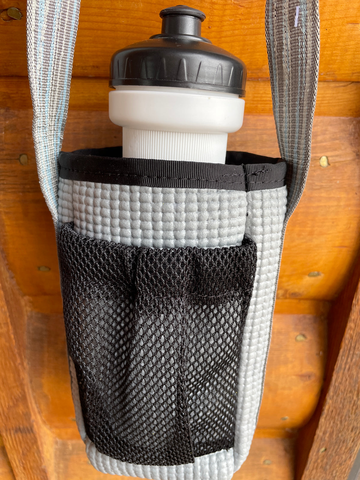 Ajax Gray Water Bottle Holder/ Purse-Polka Dot